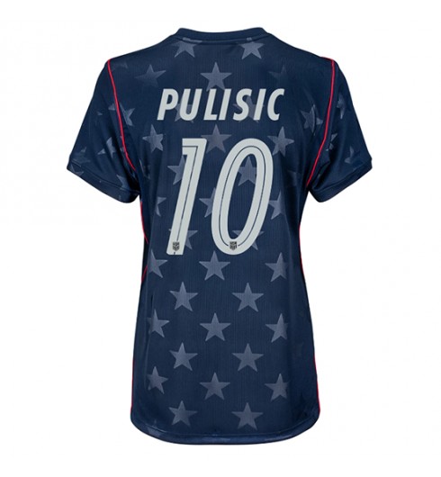Spojené státy Christian Pulisic #10 Venkovní Dres pro Dámské MS 2026 Krátký Rukáv Spojené státy Christian Pulisic #10 Venkovní Dres pro Dámské MS 2026 Krátký Rukáv